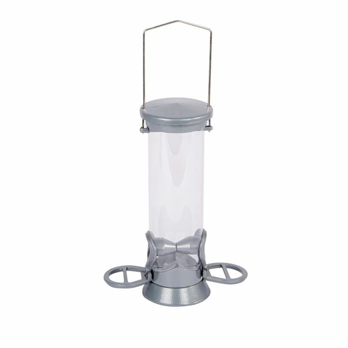 Silver Defender 2 Port Metal Seed Feeder - Image 3